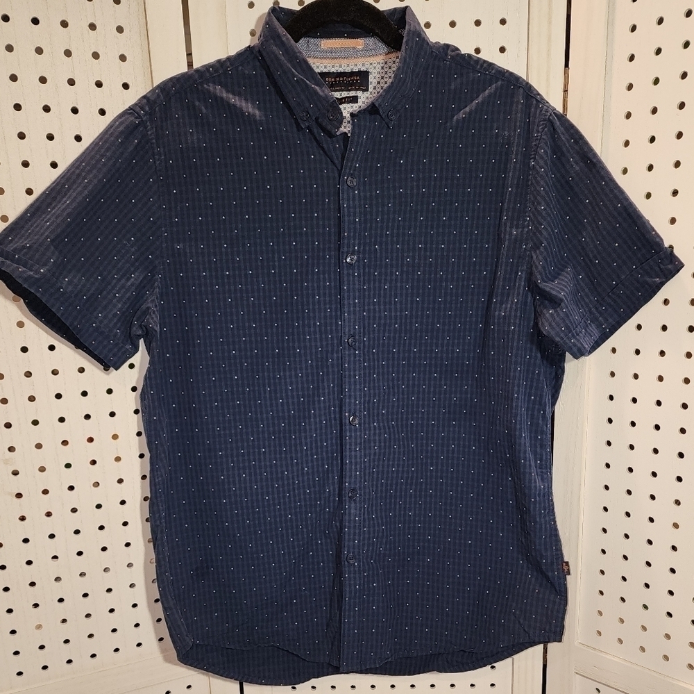Ricky Singh Denim & Flower Cactus Man Blue Print Large Slim Fit